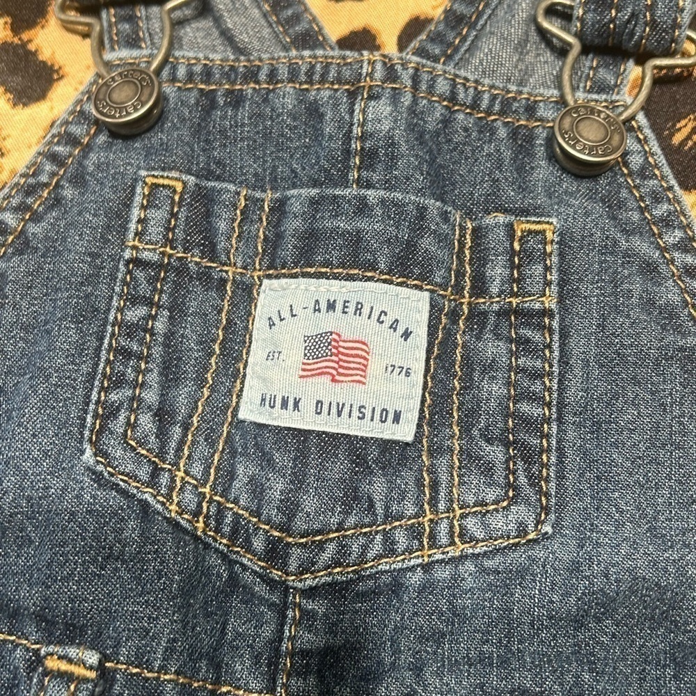 Carters All-American Hunk Division Denim Overalls - Picture 3 of 5